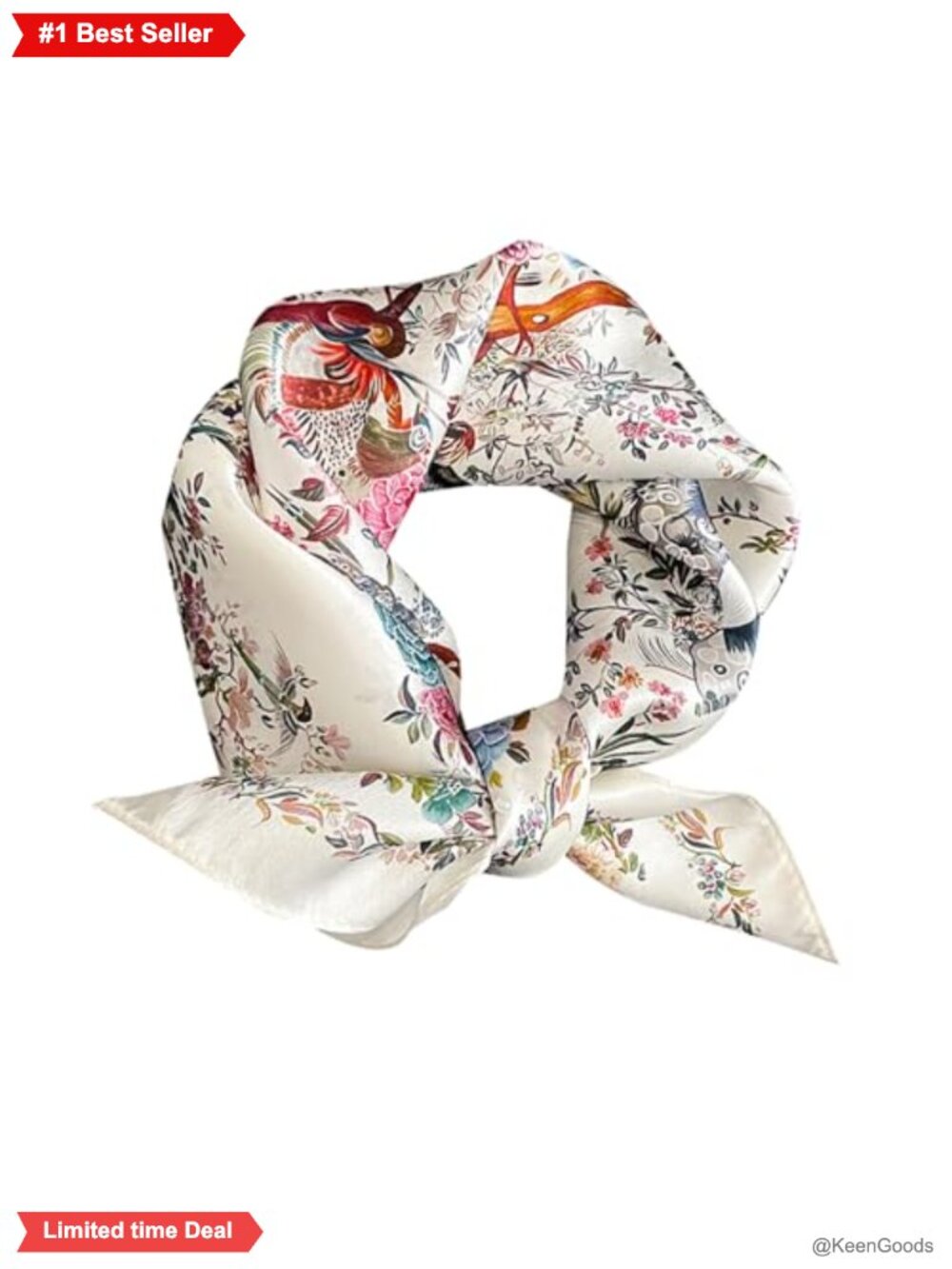 Mulberry Silk Scarf 21x21 Small Square Neckerchief Hair Tie Accessory